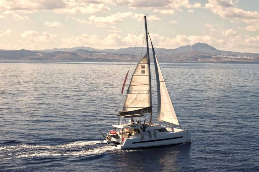 catamaran at sea